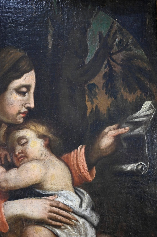 Oil Painting “Madonna and Child”, 19th century school – Late 19th century