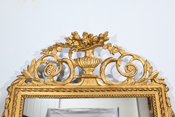 Miroir en Bois Doré, style Louis XVI - 1ère Partie XIXe