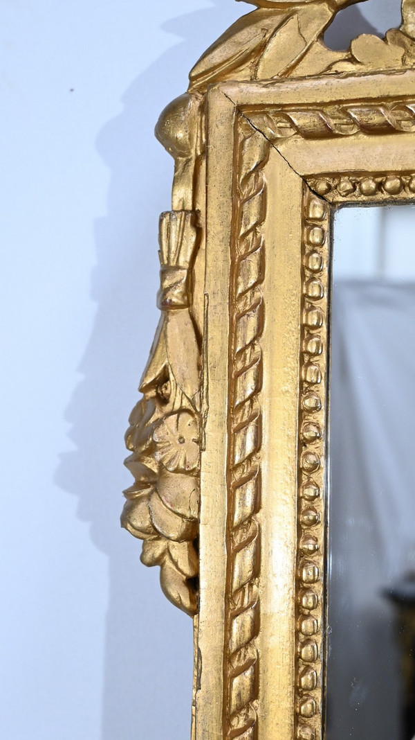 Miroir en Bois Doré, style Louis XVI - 1ère Partie XIXe