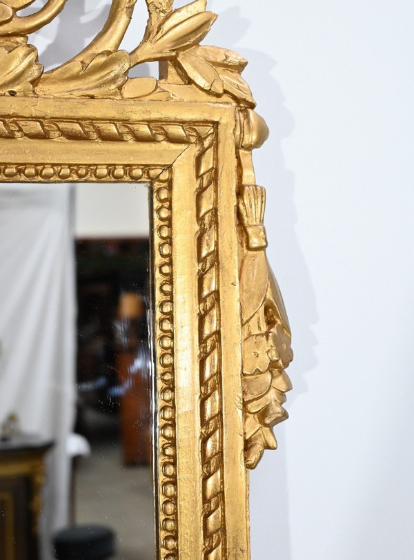 Miroir en Bois Doré, style Louis XVI - 1ère Partie XIXe