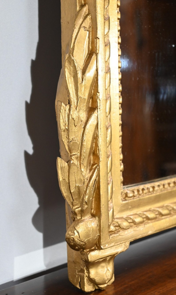 Miroir en Bois Doré, style Louis XVI - 1ère Partie XIXe