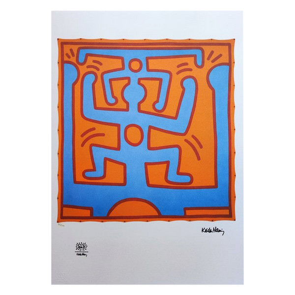 1990 Magnificent original lithograph by Keith Haring in limited edition