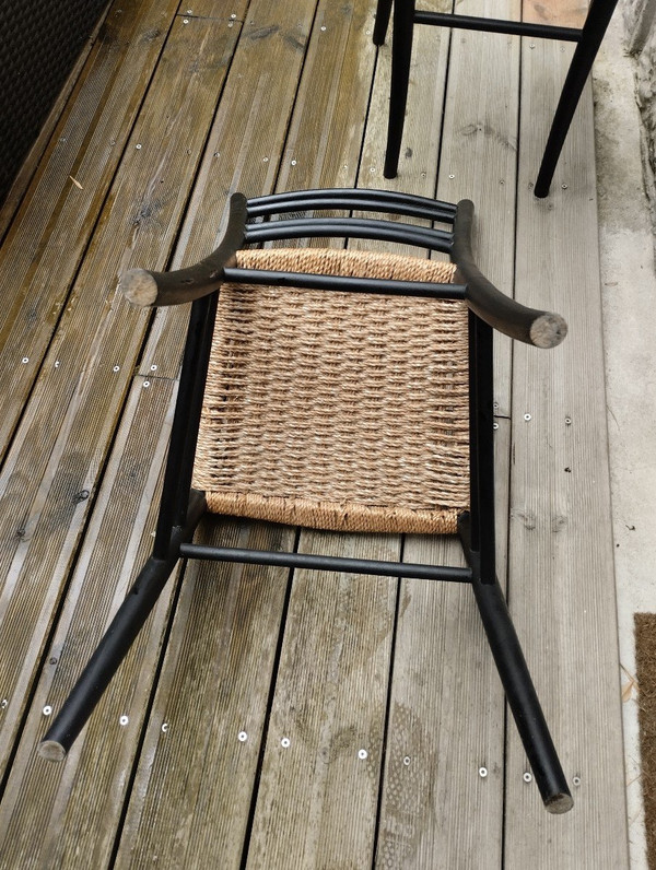 Pair Of Chairs - Vintage - Beech - Italy - C.1950.