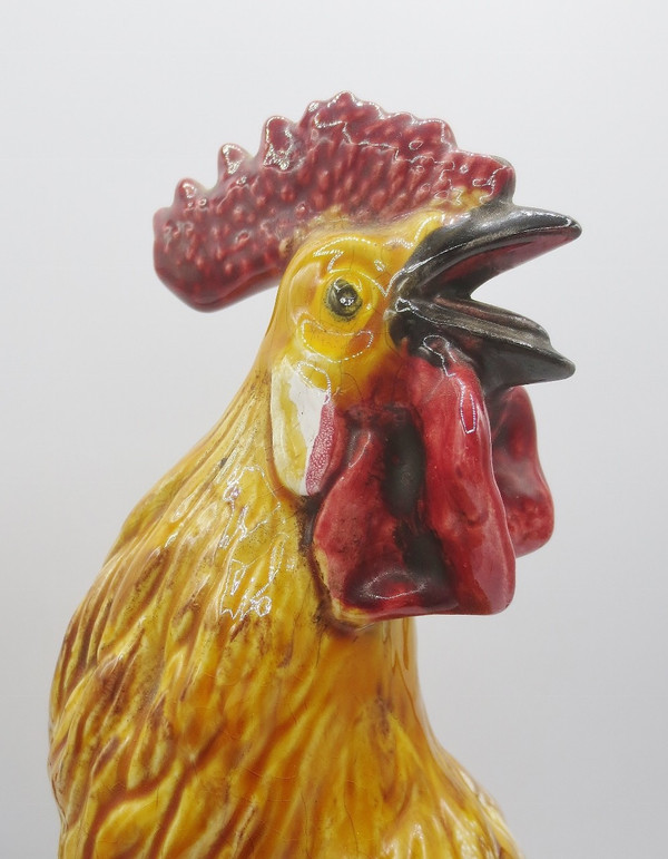 Rooster in slip, 20th century.