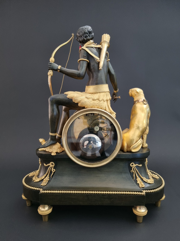 J.S Deverberie and J.J Coteau, exceptional African clock from the Consulate period.