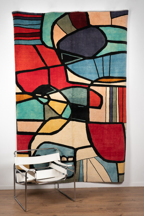 Carpet, or tapestry, abstract and in wool. Contemporary work