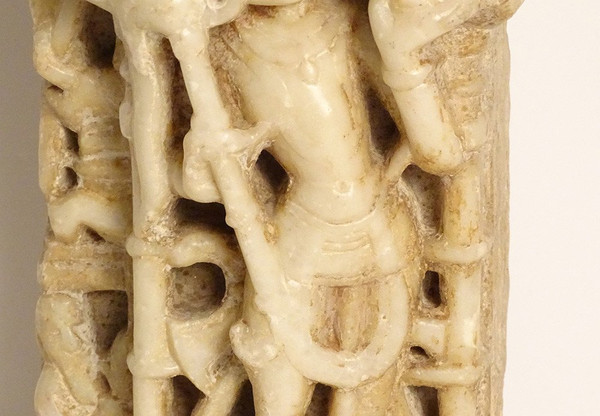 Bas-relief Sculpture Marble Carrier Flycatcher Chauri Rajasthan Solanki