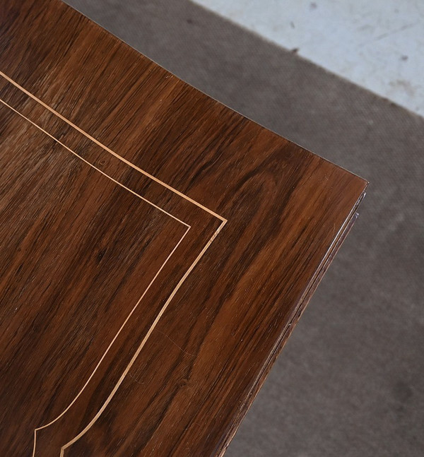 Rectangular table in Rio rosewood, attributed to J. Leleu, Art Deco - 1940