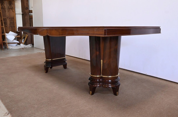 Rectangular table in Rio rosewood, attributed to J. Leleu, Art Deco - 1940