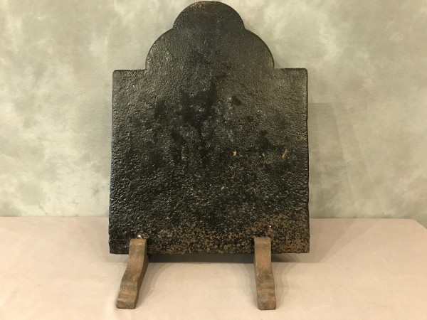 Antique cast iron fireback from the 18th century