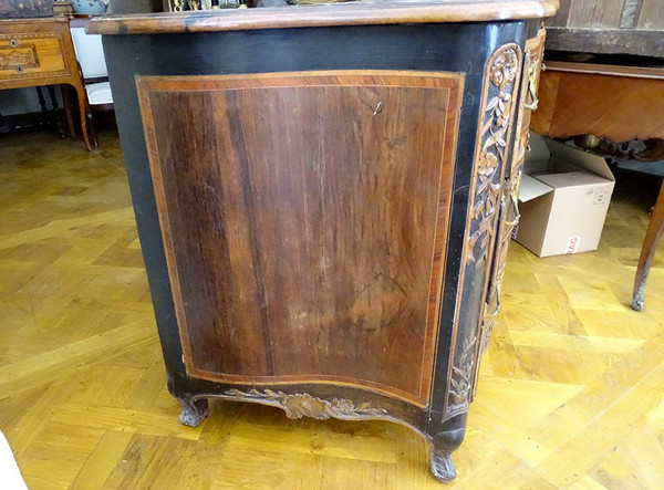 Louis XV Crossbow Chest of Drawers Rosewood Rosewood Walnut Marquetry 18th century