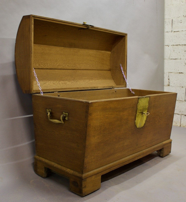 19th Century Light Oak Curved Top Chest