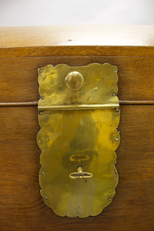 19th Century Light Oak Curved Top Chest