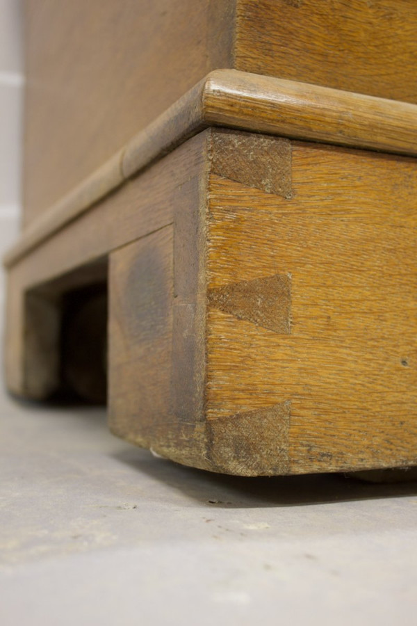 19th Century Light Oak Curved Top Chest