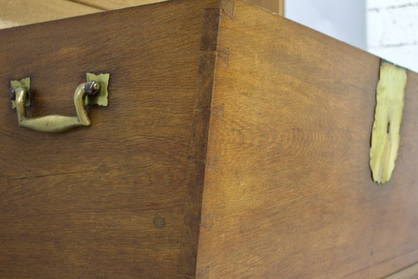 19th Century Light Oak Curved Top Chest