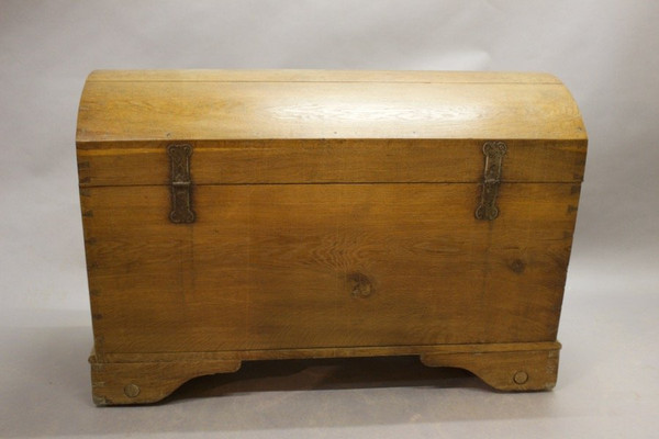 19th Century Light Oak Curved Top Chest