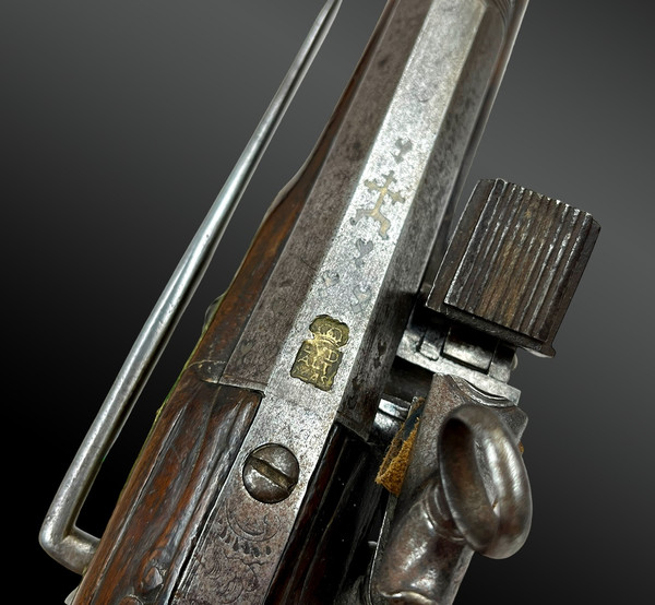 Platinum flintlock PISTOL - Spain - 18th century