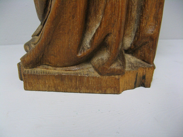 Saint En Bois Sculpté Fin XVIIIe .