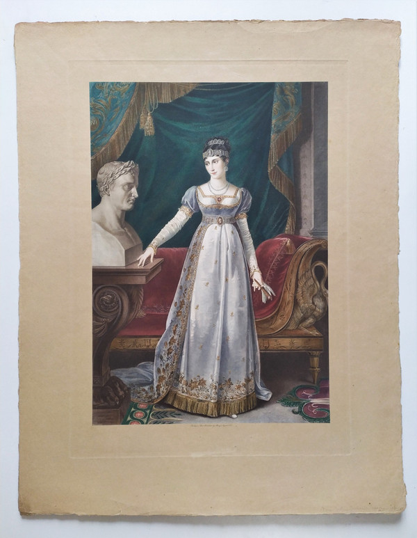 Pauline Bonaparte Historical Photogravure 19th C Old Print