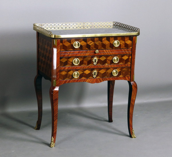 Cube Marquetry Writing Table