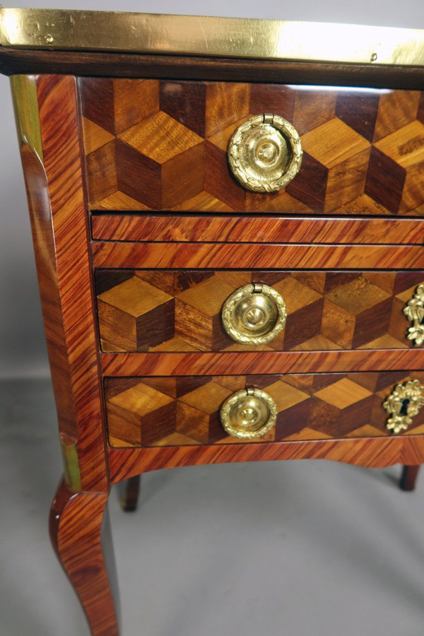 Cube Marquetry Writing Table