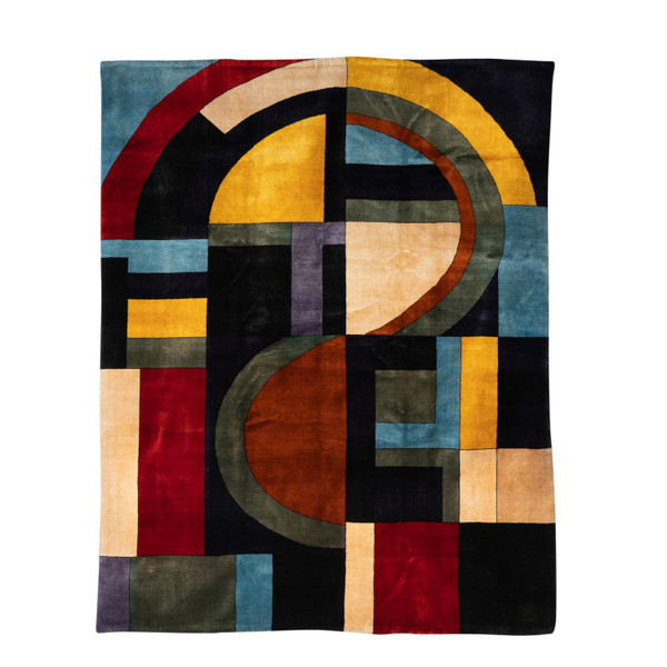 Carpet, or tapestry, geometric and in wool. Contemporary work