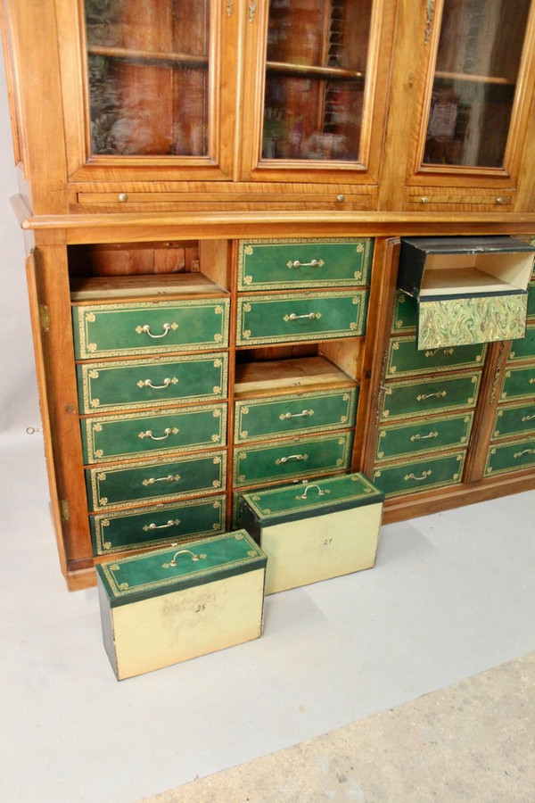 Important 19th Century Mahogany Cartonnier Library