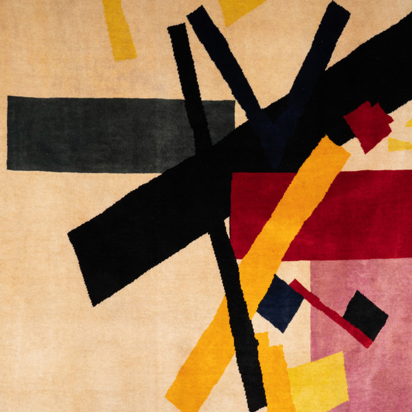 According to Malevich. Wool carpet or tapestry. Contemporary work