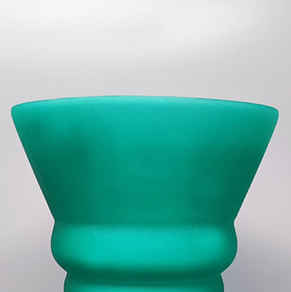 1960 Amazing Green Murano Glass Vase By Michielotto