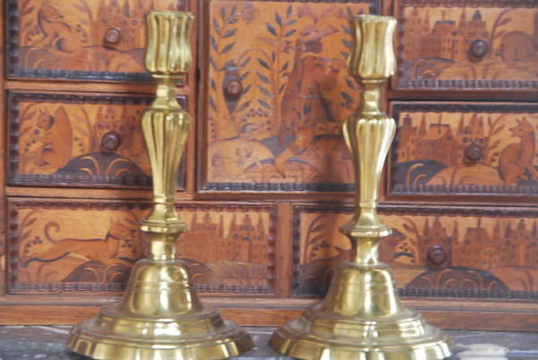 Pair Of Louis XIV Period Candlesticks