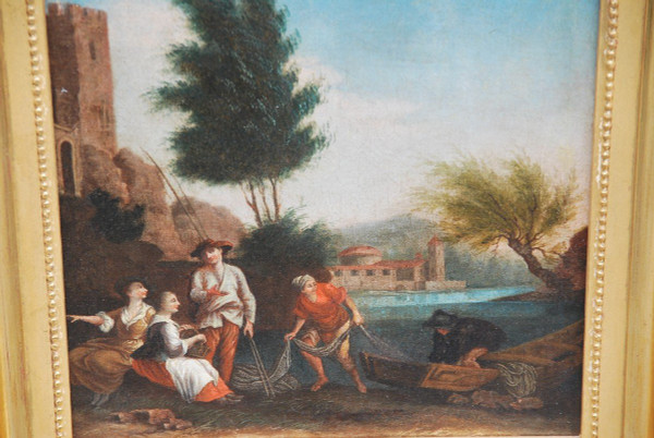 Pair Of "Classical" 18th Century Landscapes