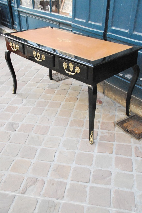 Bureau Plat Régence period Blackened wood 18th century