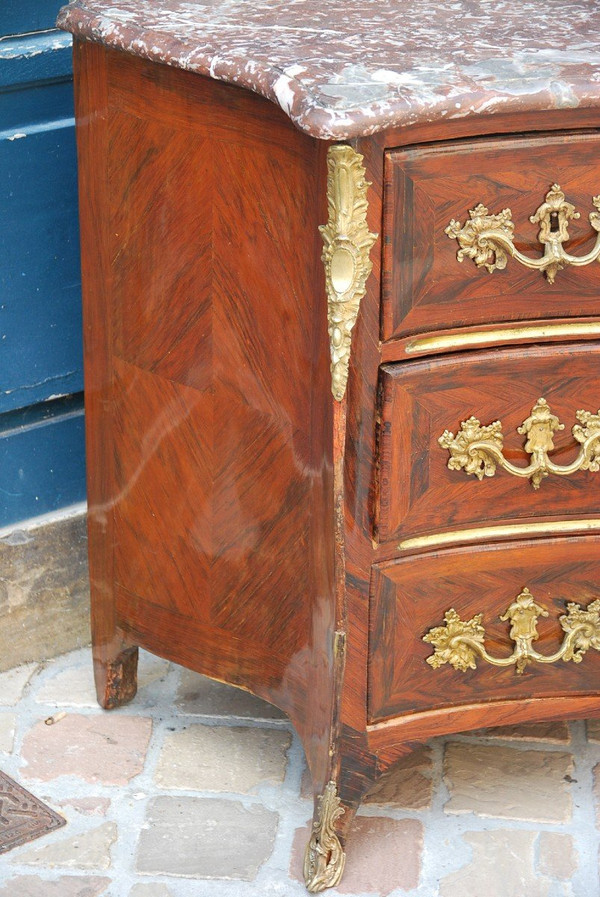 Regence chest of drawers Stamped De Nicolas Berthelmi 18th century