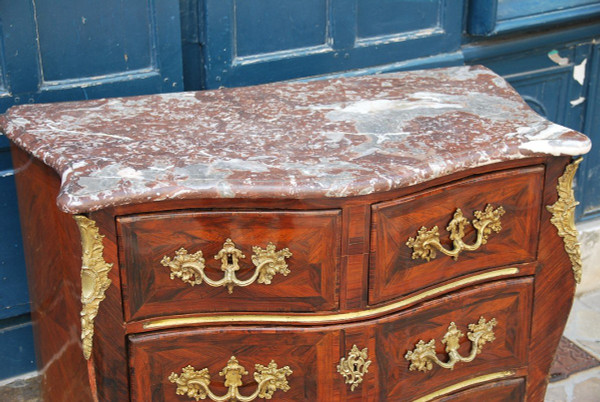 Regence chest of drawers Stamped De Nicolas Berthelmi 18th century