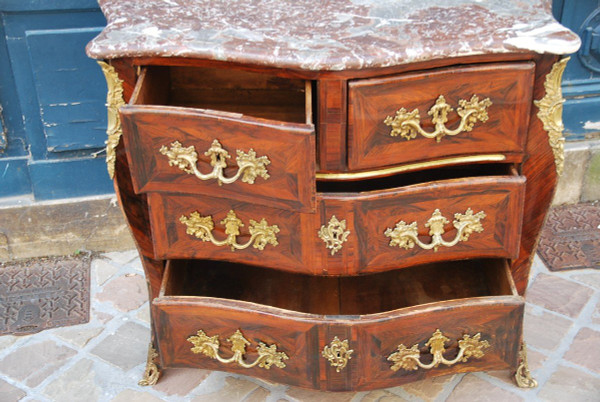 Regence chest of drawers Stamped De Nicolas Berthelmi 18th century