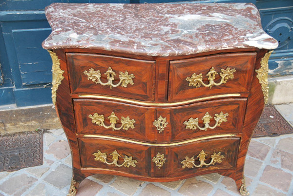 Regence chest of drawers Stamped De Nicolas Berthelmi 18th century