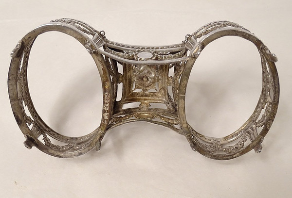 Salière saleron double Louis XVI argent massif Fermiers Généraux XVIIIème