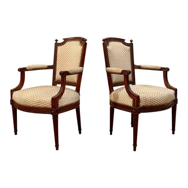 Pair Of Louis XVI Cabriolet Armchairs Circa 1780