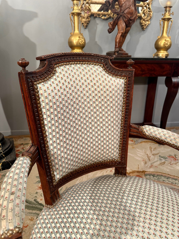 Pair Of Louis XVI Cabriolet Armchairs Circa 1780