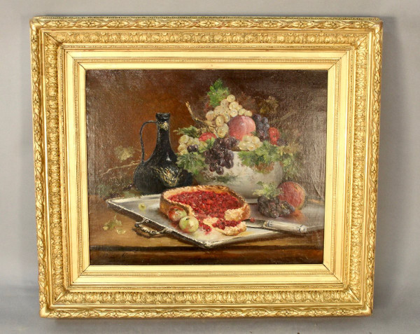 Nature Morte Aux Fruits By Alfred Brunel De Neuville (1852-1941)