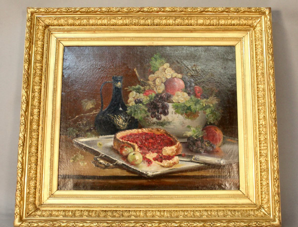 Nature Morte Aux Fruits By Alfred Brunel De Neuville (1852-1941)