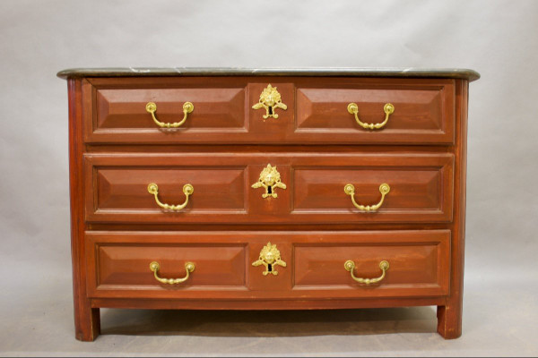 Louis XIV chest of drawers Faux marble top