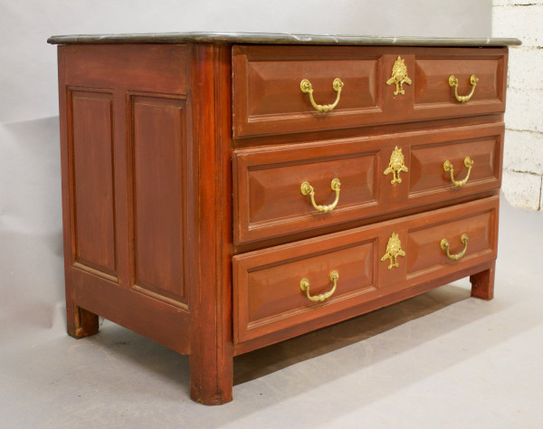 Louis XIV chest of drawers Faux marble top