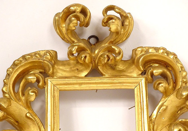 Italian frame Gilded wood Foliage Rocaille Italy XVIIIth Century