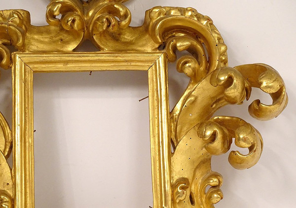 Italian frame Gilded wood Foliage Rocaille Italy XVIIIth Century