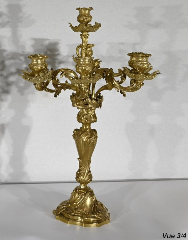 Grande candelabro in ormù, stile Luigi XV - Fine del XIX secolo