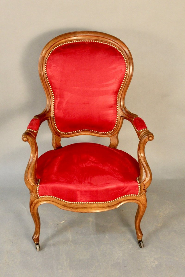 Louis Philippe Walnut Armchair 19th century