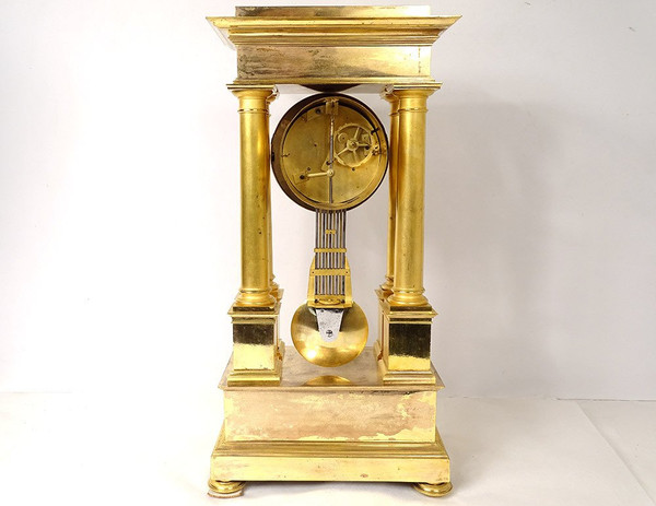 Gilded Bronze Flocard Paris Empire Clock XIXth Century