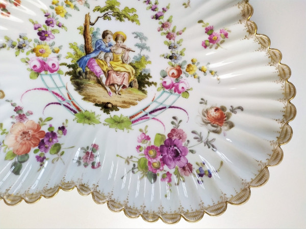 Hand Painted Porcelain Dish Saxe Meissen