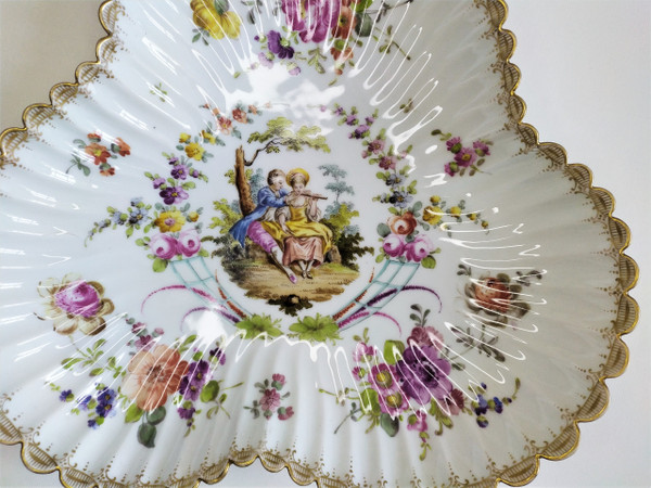 Hand Painted Porcelain Dish Saxe Meissen